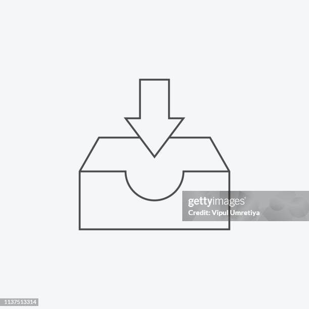 vector mailbox icon - mailbox full stock illustrations