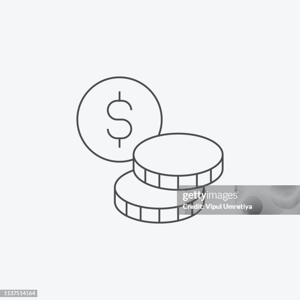 coins stack vector illustration, - one cent coin stock illustrations