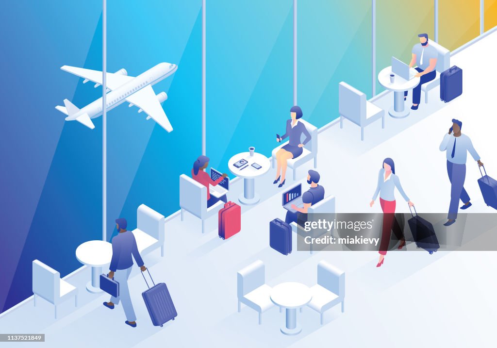 Airport business lounge