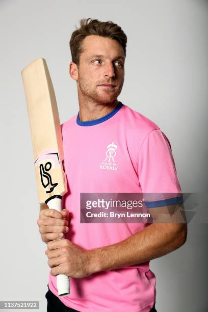 Jos Buttler of England and Rajasthan Royals poses for a photo on March 18, 2019 in Hammersmith, England.