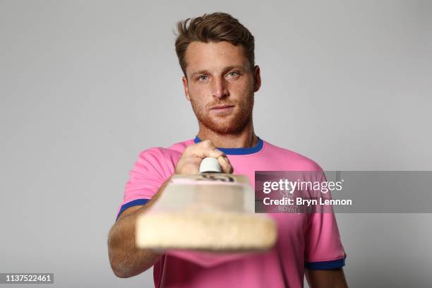 Jos Buttler of England and Rajasthan Royals poses for a photo on March 18, 2019 in Hammersmith, England.