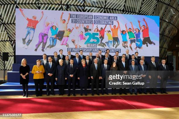 European leaders including Dalia Grybauskaite, Angela Merkel, Emmanuel Macron, Juha Sipila, Lars Lokke Rasmussen, Federica Mogherini, Mateusz...