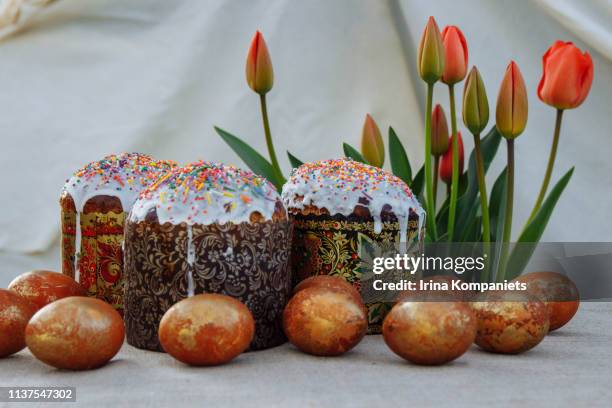 easter still life - happy easter in russian stock pictures, royalty-free photos & images