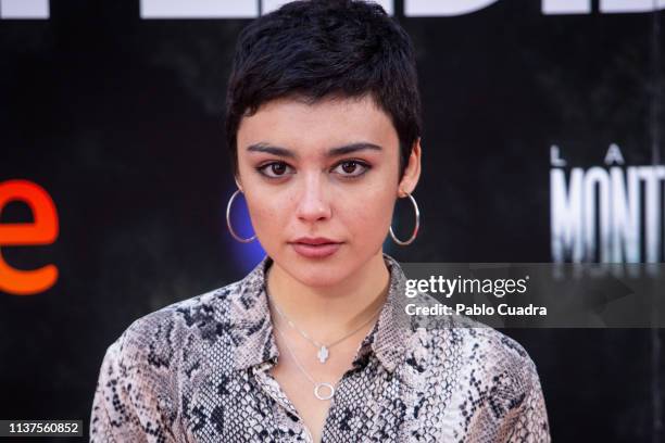 Actress Carla Diaz attends the 'La Caza. Monteperdido' photocall on March 22, 2019 in Madrid, Spain.