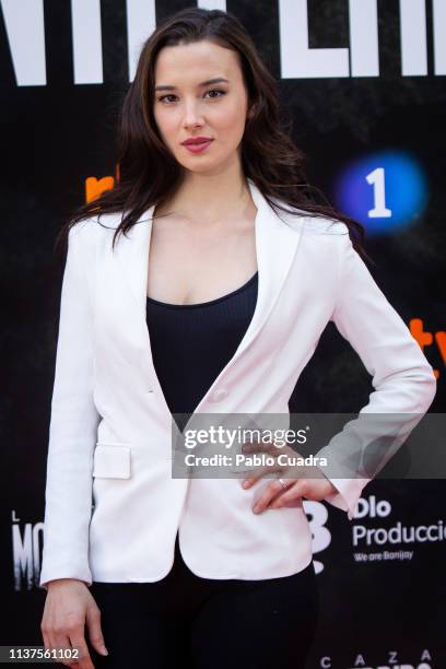 Actress Aria Bedmar attends the 'La Caza. Monteperdido' photocall on March 22, 2019 in Madrid, Spain.