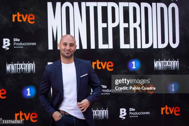 Actor Alain Hernandez attends the 'La Caza. Monteperdido' photocall on March 22, 2019 in Madrid, Spain.