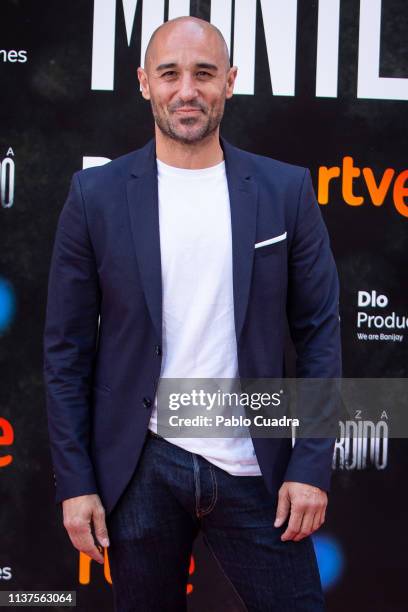 Actor Alain Hernandez attends the 'La Caza. Monteperdido' photocall on March 22, 2019 in Madrid, Spain.