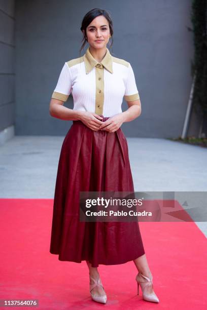 Actress Megan Montaner attends the 'La Caza. Monteperdido' photocall on March 22, 2019 in Madrid, Spain.