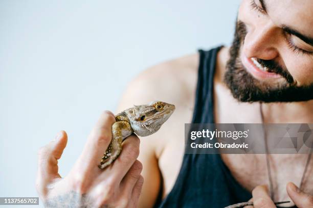 best friends - lizard stock pictures, royalty-free photos & images