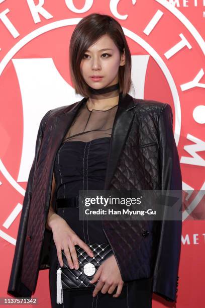 Mariya Nishiuchi from Japan attends the photocall for the 'Metrocity' 2019 F/W Collection on March 22, 2019 in Seoul, South Korea.
