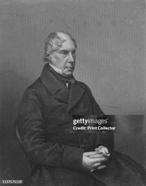 The Right Honourable The Earl of Aberdeen, K.G.', 1850s. Portrait of British politician George Hamilton Gordon, 4th Earl of Aberdeen . Prime Minister...