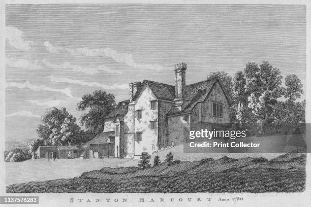 Stanton Harcourt, Anno 1750', 1779. View of Stanton Harcourt Manor in Oxfordshire. [Richard Godfrey, London, 1779] Artist Richard Godfrey.