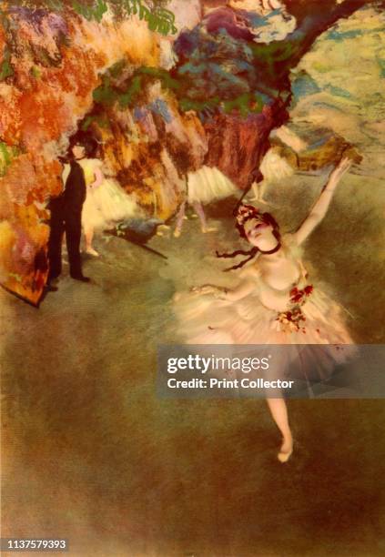 Prima Ballerina', circa 1876, . Pastel, also known as 'L'étoile' or 'Ballet', in the Musée d'Orsay, Paris. From "The Impressionists" by Wilhelm Uhde....