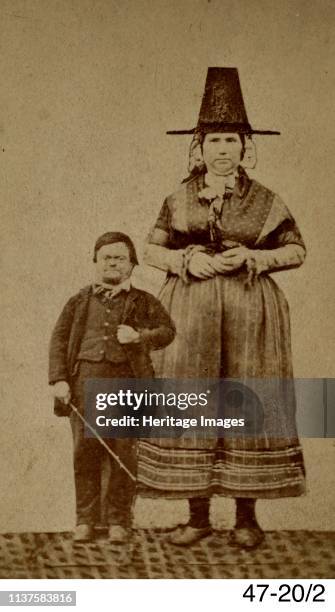 John Harris of Dihewyd, Ceredigion with his wife Margaret, c1860. The famous John Harris, 'Teilwr Bach Dihewyd' , born 1815, and Margaret his wife,...