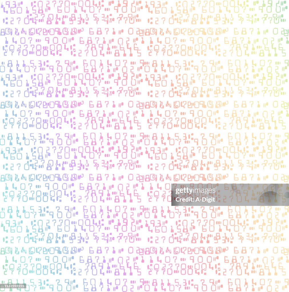 Computing Number Background Computing Number Background Rainbow High-Res Vector Graphic - Getty Images