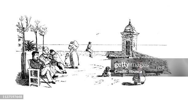 antique illustration by randolph caldecott - monaco stock illustrations