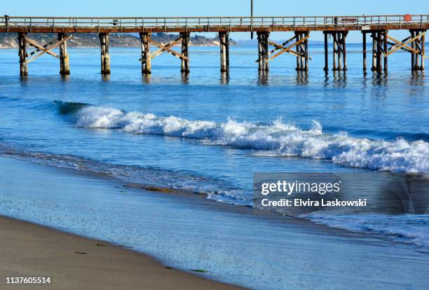 goleta pier california - goleta stock pictures, royalty-free photos & images