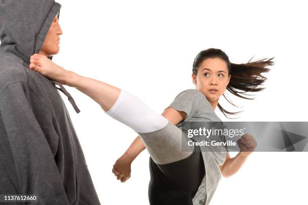 self-defense flow - krav maga stock pictures, royalty-free photos & images