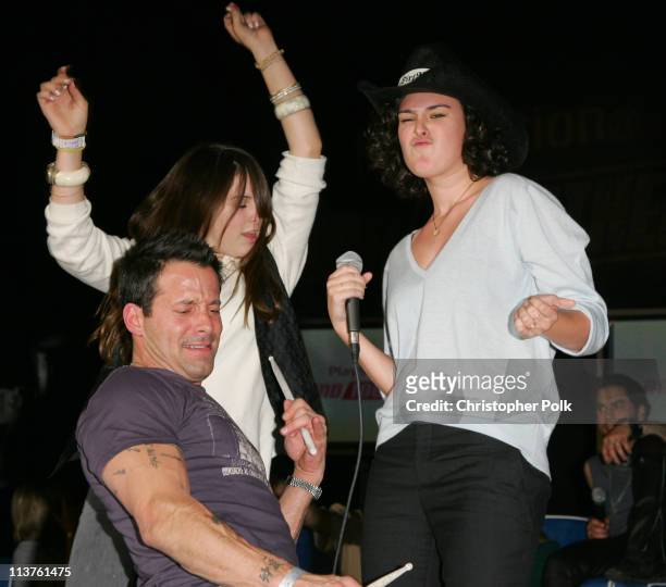 Johnny Messner, Scout Willis, and Rumer Willis during Sony Computer Entertainment America and the Bruce Willis Foundation Present Playstation...