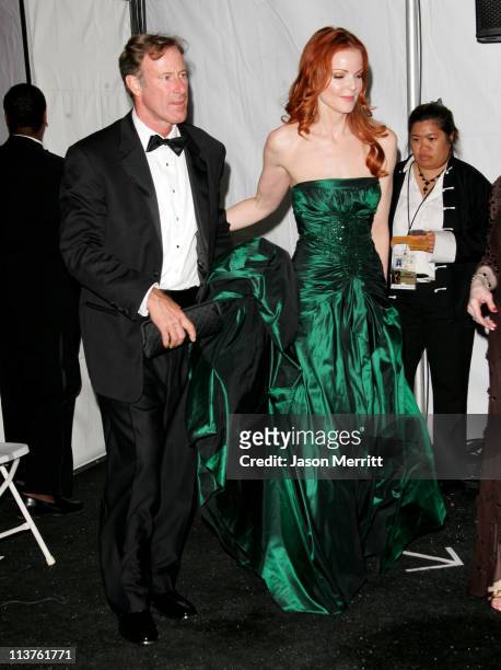Marcia Cross, presenter, and fiance Tom Mahoney during 57th Annual Primetime Emmy Awards - Press Room at The Shrine in Los Angeles, California,...
