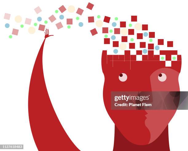 alzheimer and memory fading away - invisible stock illustrations