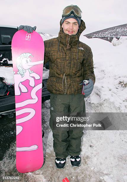 Jack Osbourne *Exclusive Coverage* during 2006 Sundance Film Festival - The North Face House - Private Helicopter Skiing/Snowboarding With Pros- Day...