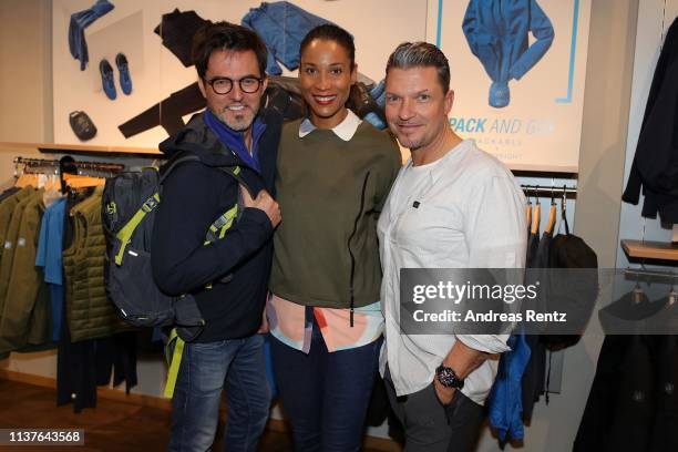 Tobey Wilson, Annabelle Mandeng and Hardy Krueger Jr. Attend the Jack Woilfskin Spring/Summer 2019 collection launch during the Jack Wolfskin Night...