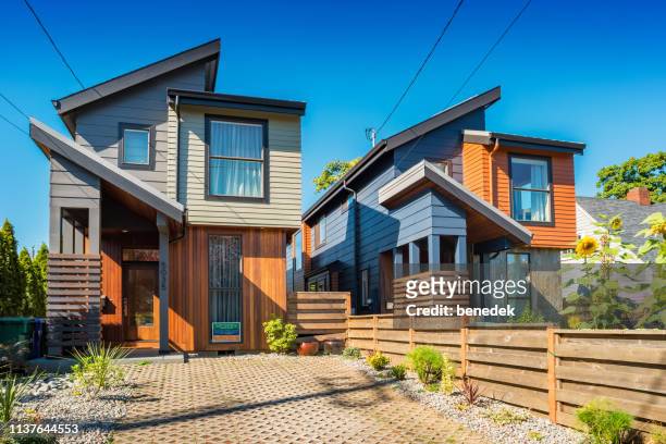new homes in the alberta arts district portland oregon usa - portland oregon homes stock pictures, royalty-free photos & images