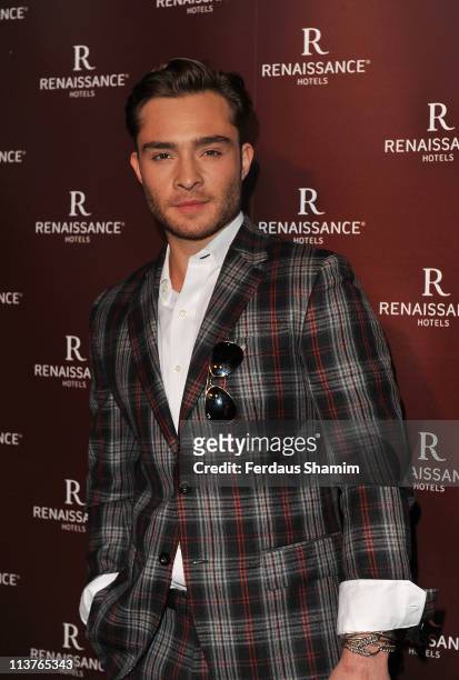Ed Westwick attends the grand opening of St Pancras Renaissance Hotel at St Pancras Renaissance Hotel on May 5, 2011 in London, England.