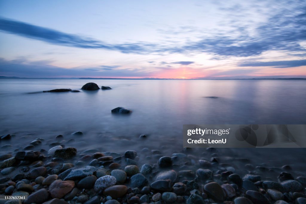 Crescent Beach at sunset, Surrey, BC, Canada