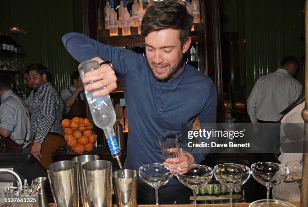 Jack Whitehall mixes cocktails at the launch of the new GREY GOOSE brand platform 'Live Victoriously' with Clara Amfo, turning an average Tuesday...