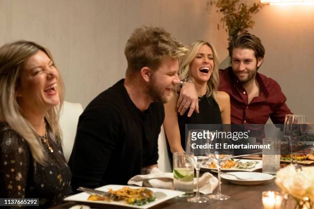 Episode 206 "The One Where Jay Goes Cray" --- Pictured: Philippa Whitefield Pomeranz, Justin Anderson, Kristin Cavallari, Jay Cutler --