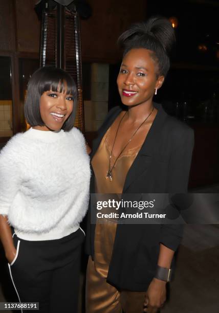 Gabrielle Dennis and Sydelle Noel attend Netflix's NAACP Image Awards Nominee Celebration at Hinoki & The Bird on March 22, 2019 in Los Angeles,...