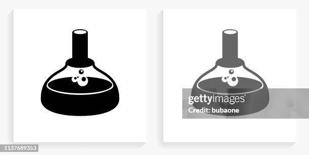 beer fermentation tank black and white square icon - different beers stock illustrations