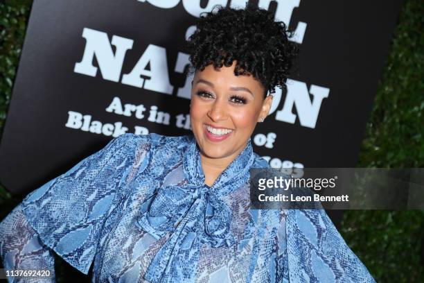 Tia Mowry-Hardrict attends The Broad Hosts West Coast Debut Of "Soul Of A Nation: Art In the Age Of Black Power 1963-1983" at The Broad on March 22,...