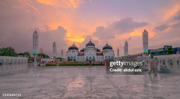 baiturrahman grand mosque, aceh, indonesia - banda stock pictures, royalty-free photos & images