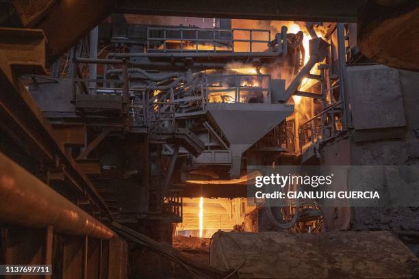 The ArcelorMittal furnace melts down hundreds of confiscated weapons, part of over 30.000 arms to be destroyed on April 17, 2019 at ArcelorMittal...