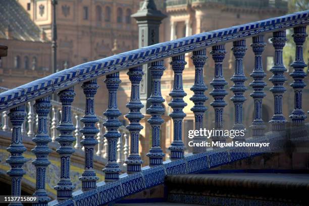 plaza de españa in sevilla - sevilla spain stock-fotos und bilder