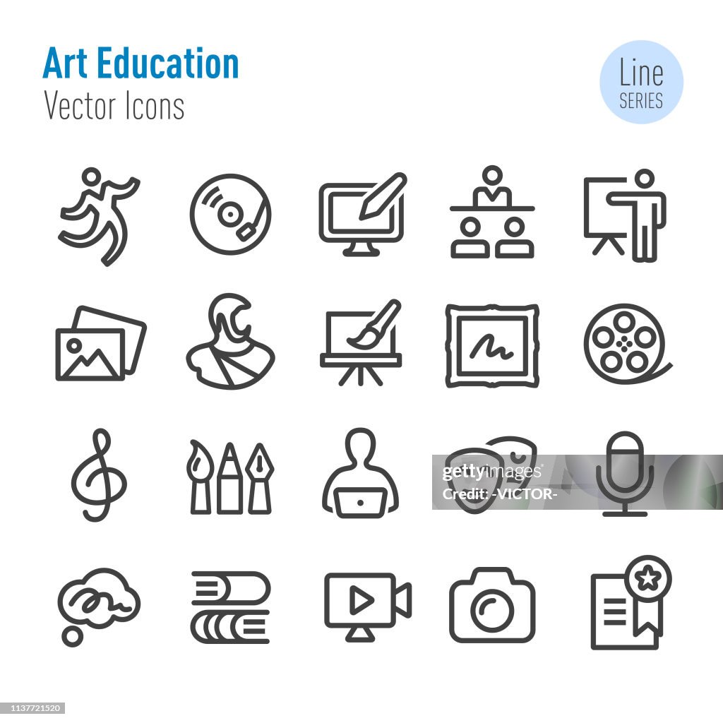 Art Education Icons - Vector Line Series