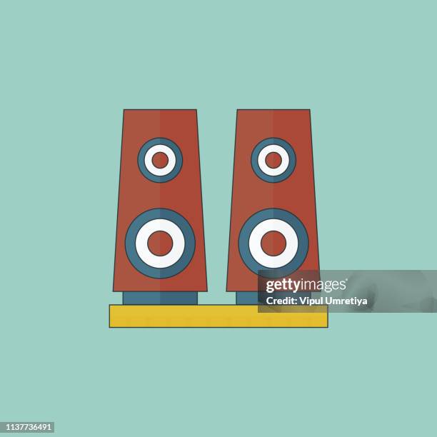 musical loud speaker - big stereo speaker stock illustrations