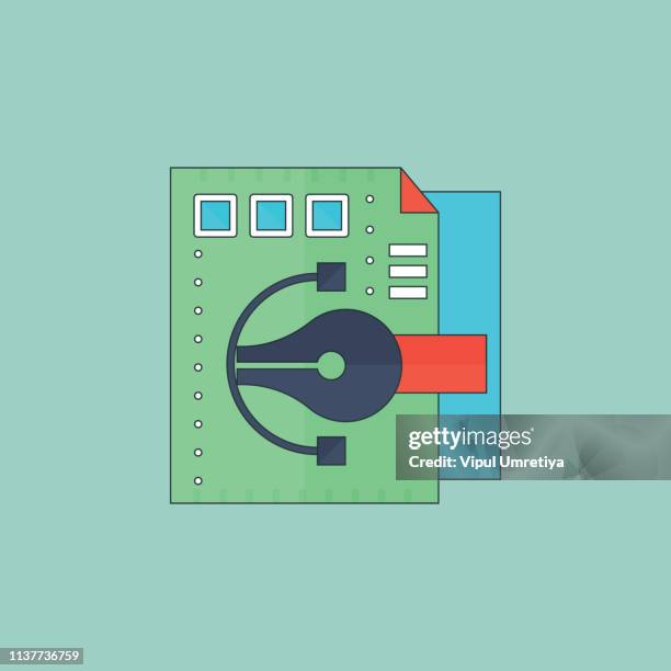 design graphic work space - designer computer screen stock illustrations