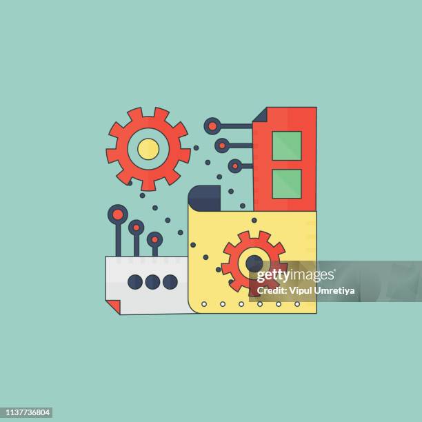 software development - security system installation stock illustrations