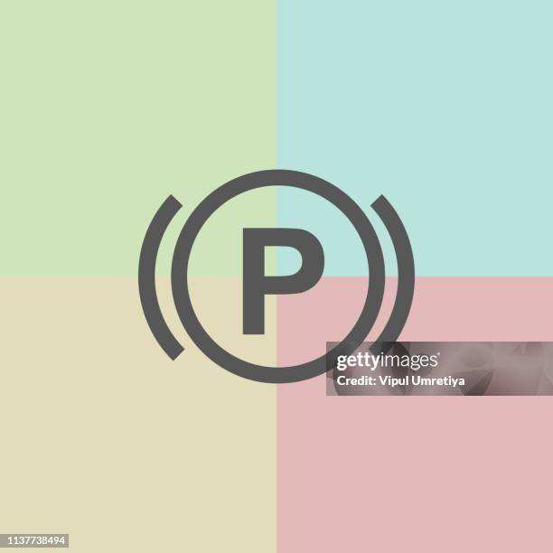 ilustrações, clipart, desenhos animados e ícones de ícone de advertência do estacionamento do carro - tranca de roda
