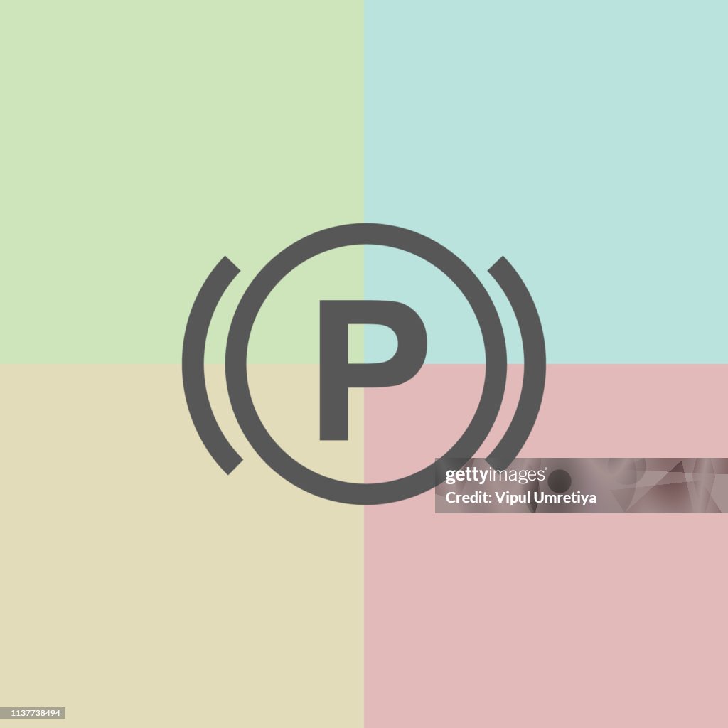 Car parking warning icon