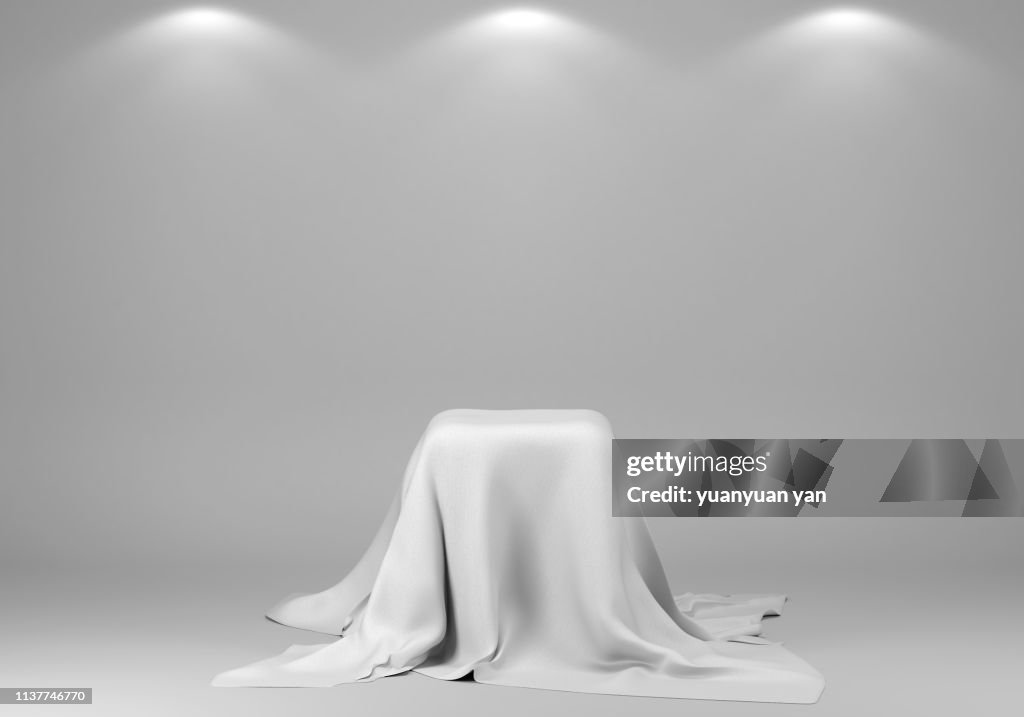 3D render illustration showroom background