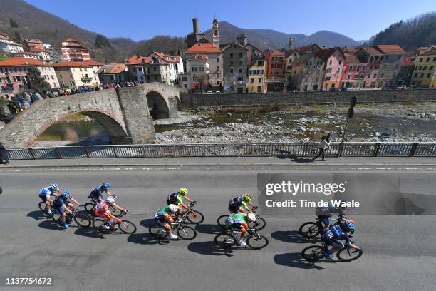 Fausto Masnada of Italy and Team Androni Giocattoli-Sidermec / Guy Sagiv of Israel and Team Israel Cycling Academy / Mirco Maestri of Italy and Team...