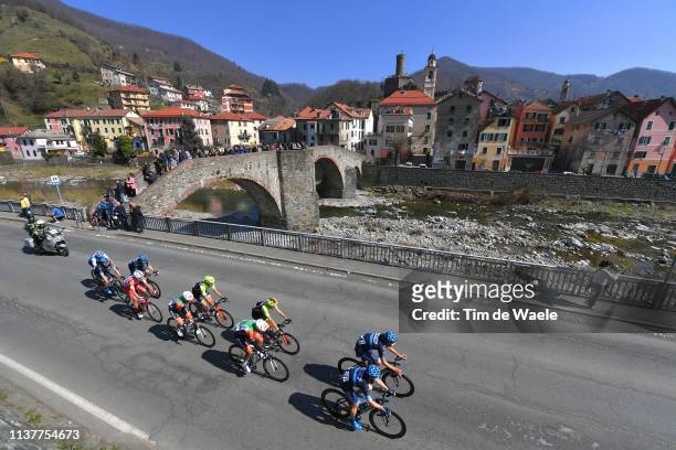 Fausto Masnada of Italy and Team Androni Giocattoli-Sidermec / Guy Sagiv of Israel and Team Israel Cycling Academy / Mirco Maestri of Italy and Team...