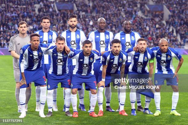 Porto's Spanish goalkeeper Iker Casillas, Porto's Brazilian defender Pepe, Porto's Brazilian defender Alex Telles, Porto's Portuguese midfielder...