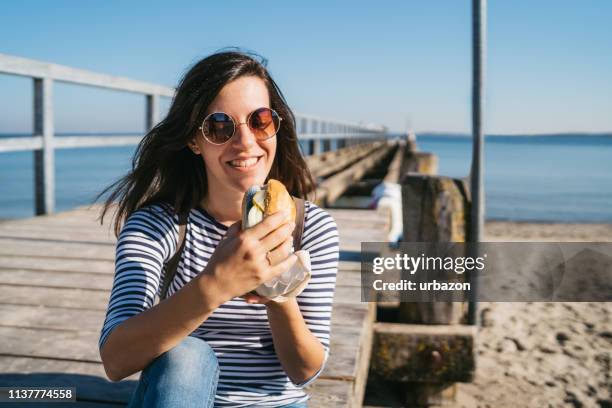 fish sandwich at travemünde - baltic sea fish stock pictures, royalty-free photos & images