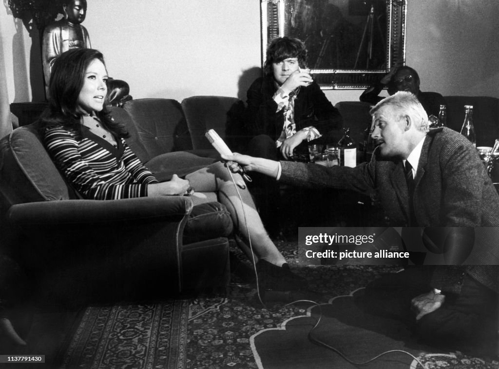 Angiediana Rigg Diana Rigg and her manager Jeromy Banks during an interview. The ...